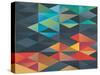 Colorful Triangles Ornament-Swill Klitch-Stretched Canvas