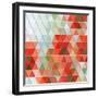 Colorful Triangles Pattern-Maksim Krasnov-Framed Art Print