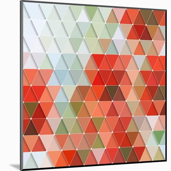 Colorful Triangles Pattern-Maksim Krasnov-Mounted Art Print