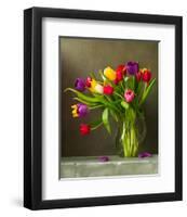 Colorful Tulips Still Life-null-Framed Art Print