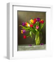 Colorful Tulips Still Life-null-Framed Art Print