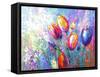 Colorful Tulips-Leon Devenice-Framed Stretched Canvas