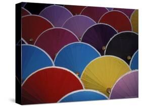Colorful Umbrellas at Umbrella Factory, Chiang Mai, Thailand-Claudia Adams-Stretched Canvas