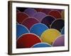 Colorful Umbrellas at Umbrella Factory, Chiang Mai, Thailand-Claudia Adams-Framed Photographic Print