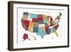 Colorful USA Map-Michael Mullan-Framed Art Print