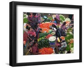 Colorful Vegetable Market in Chichicastenango, Guatemala-Keren Su-Framed Photographic Print