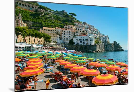 Colorful View of Almafi Coast Italy-null-Mounted Poster