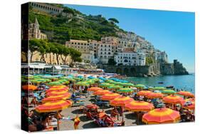 Colorful View of Almafi Coast Italy-null-Stretched Canvas