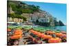 Colorful View of Almafi Coast Italy-null-Stretched Canvas