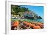 Colorful View of Almafi Coast Italy-null-Framed Photo