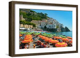 Colorful View of Almafi Coast Italy-null-Framed Photo