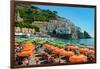 Colorful View of Almafi Coast Italy-null-Framed Photo