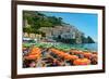 Colorful View of Almafi Coast Italy-null-Framed Photo