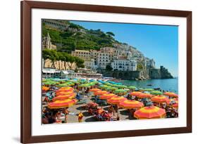 Colorful View of Almafi Coast Italy-null-Framed Photo