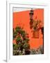 Colorful Wall with Lantern and Potted Plants, Guanajuato, Mexico-Julie Eggers-Framed Photographic Print