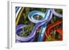 Colorful Water Slides in Buyukcekmece, Aerial, Istanbul, Turkey-Ali Kabas-Framed Photographic Print