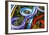 Colorful Water Slides in Buyukcekmece, Aerial, Istanbul, Turkey-Ali Kabas-Framed Photographic Print