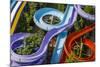 Colorful Water Slides in Buyukcekmece, Aerial, Istanbul, Turkey-Ali Kabas-Mounted Photographic Print