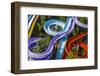 Colorful Water Slides in Buyukcekmece, Aerial, Istanbul, Turkey-Ali Kabas-Framed Photographic Print