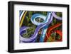 Colorful Water Slides in Buyukcekmece, Aerial, Istanbul, Turkey-Ali Kabas-Framed Photographic Print