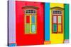 Colorful Windows and Details on A Colonial House in Little India, Singapore-platongkoh-Stretched Canvas