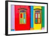 Colorful Windows and Details on A Colonial House in Little India, Singapore-platongkoh-Framed Photographic Print