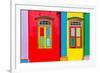 Colorful Windows and Details on A Colonial House in Little India, Singapore-platongkoh-Framed Photographic Print