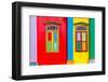 Colorful Windows and Details on A Colonial House in Little India, Singapore-platongkoh-Framed Photographic Print