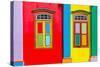 Colorful Windows and Details on A Colonial House in Little India, Singapore-platongkoh-Stretched Canvas