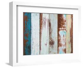 Colorful Wood Background-jannoon028-Framed Photographic Print