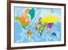 Colorful World Political Map with Clearly Labeled, Separated Layers. Vector Illustration.-Bardocz Peter-Framed Art Print