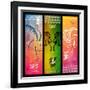 Colorful Year of the Goat Banner Set - 2015-cienpies-Framed Art Print