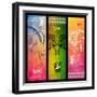 Colorful Year of the Goat Banner Set - 2015-cienpies-Framed Art Print