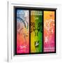 Colorful Year of the Goat Banner Set - 2015-cienpies-Framed Art Print