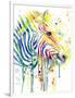 Colorful Zebra-Jin Jing-Framed Art Print