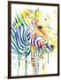 Colorful Zebra-Jin Jing-Framed Art Print