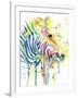 Colorful Zebra-Jin Jing-Framed Art Print