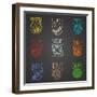 Colorfull Menu Icons - Meals-ONiONAstudio-Framed Art Print