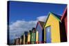 Colorfully Painted Bath Houses-Paul Souders-Stretched Canvas