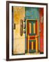 Colorfully Painted Building Decorated with Masks, Ubud, Bali, Indonesia-Tom Haseltine-Framed Photographic Print