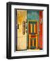 Colorfully Painted Building Decorated with Masks, Ubud, Bali, Indonesia-Tom Haseltine-Framed Photographic Print