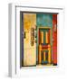 Colorfully Painted Building Decorated with Masks, Ubud, Bali, Indonesia-Tom Haseltine-Framed Photographic Print