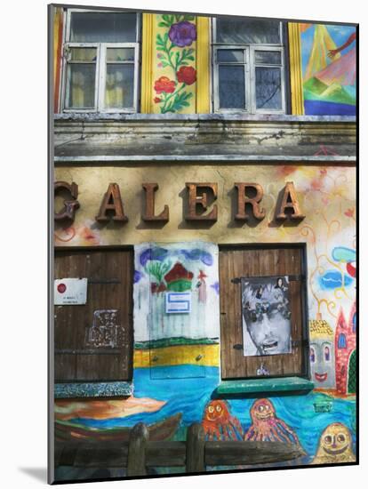Colorfully Painted Wall in the Old Town, Vilnius, Lithuania-Keren Su-Mounted Photographic Print