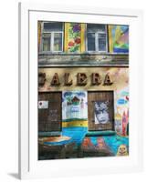 Colorfully Painted Wall in the Old Town, Vilnius, Lithuania-Keren Su-Framed Photographic Print