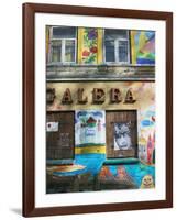 Colorfully Painted Wall in the Old Town, Vilnius, Lithuania-Keren Su-Framed Photographic Print