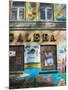 Colorfully Painted Wall in the Old Town, Vilnius, Lithuania-Keren Su-Mounted Photographic Print