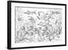 Coloring Page - Submarine-null-Framed Art Print