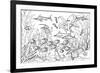 Coloring Page - Submarine-null-Framed Art Print