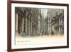 Colorized Wall Street Scene, New York City-null-Framed Premium Giclee Print