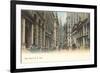 Colorized Wall Street Scene, New York City-null-Framed Premium Giclee Print